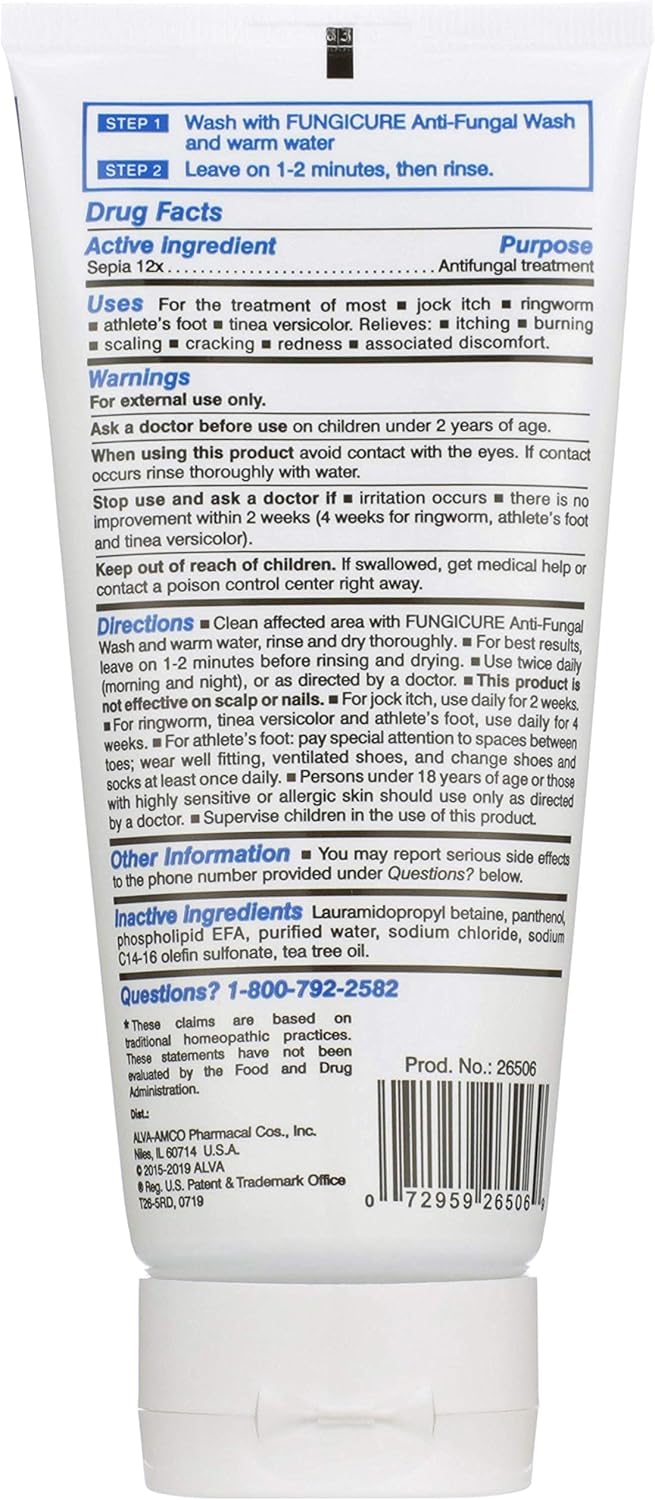 FUNGICURE Medicated Anti-Fungal Jock Itch Wash, 6 Fl Oz : Health & Household