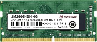 Transcend 4GB JM DDR4 2666Mhz SO-DIMM 1Rx8 512Mx8 CL19 1.2V (JM2666HSH-4G)