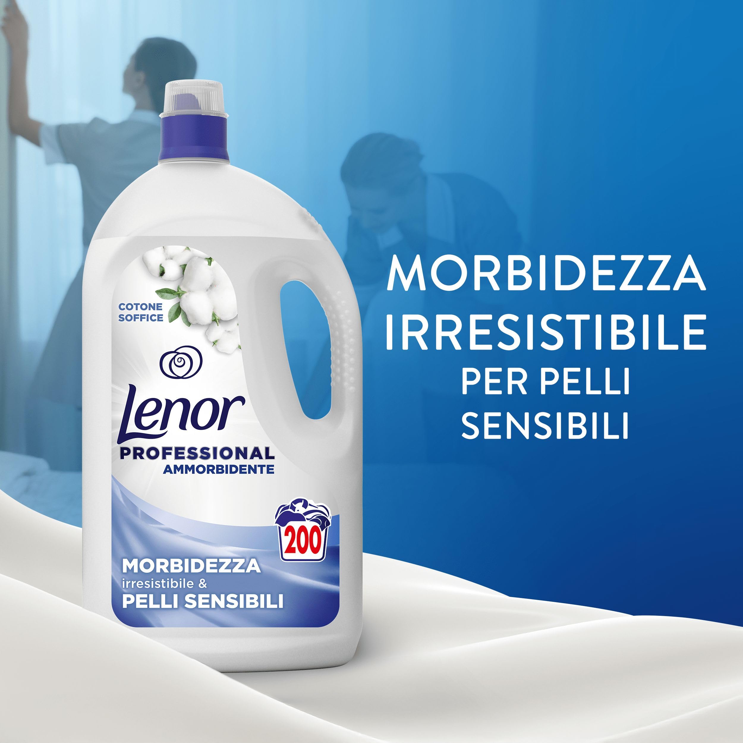 Lenor Professional Ammorbidente Concentrato, 600 Lavaggi (200 x 3), 12L (4L x 3), Brezza Marina, Morbidezza Irresistibile e Freschezza Duratura, Per Bucato Professionale