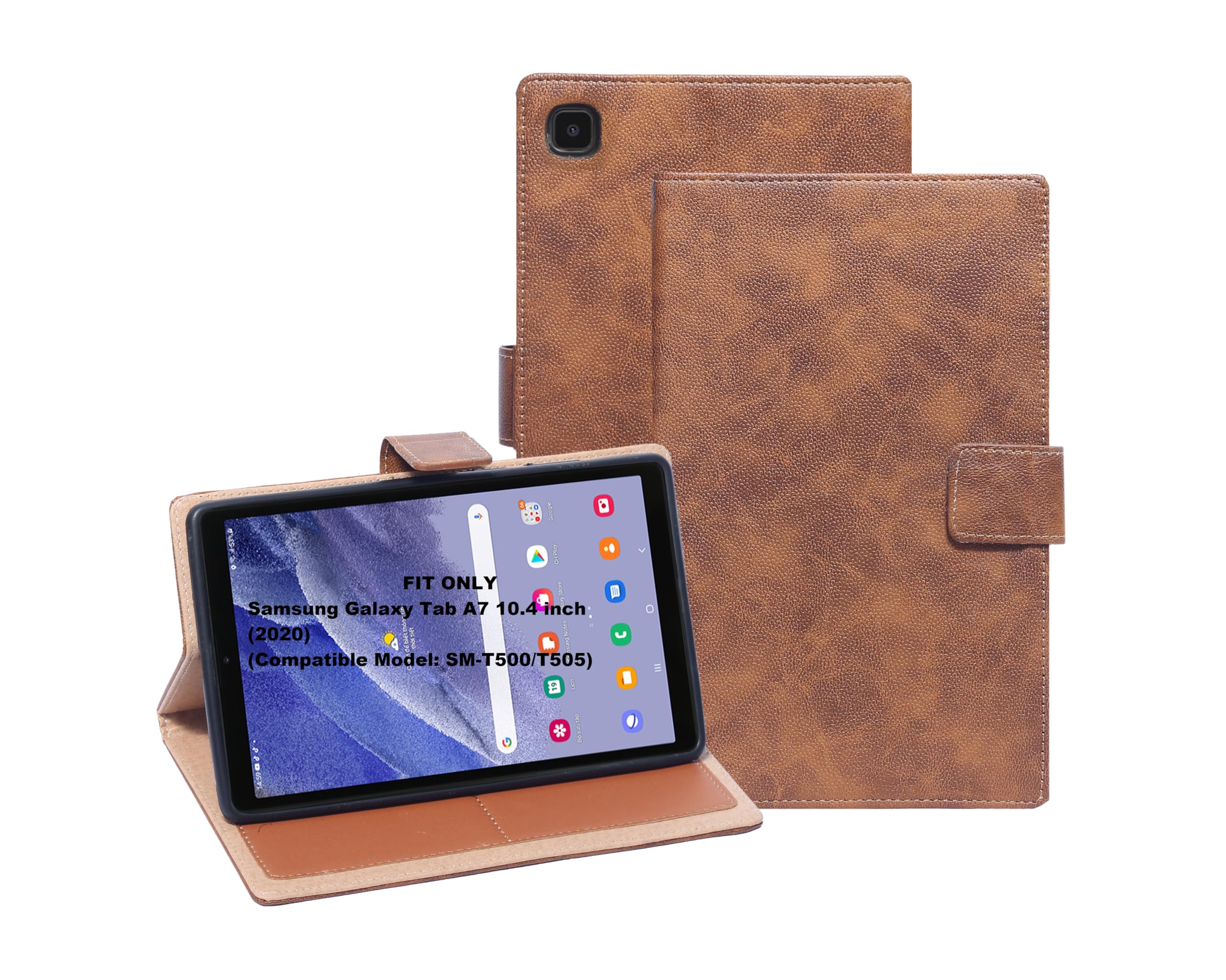Flip Cover for Samsung Galaxy Tab A7 10.4 inch (2020)(Compatible Model: SM-T500/T505) 360 Rotating Cover (Dark Brown) — Amazon image 9