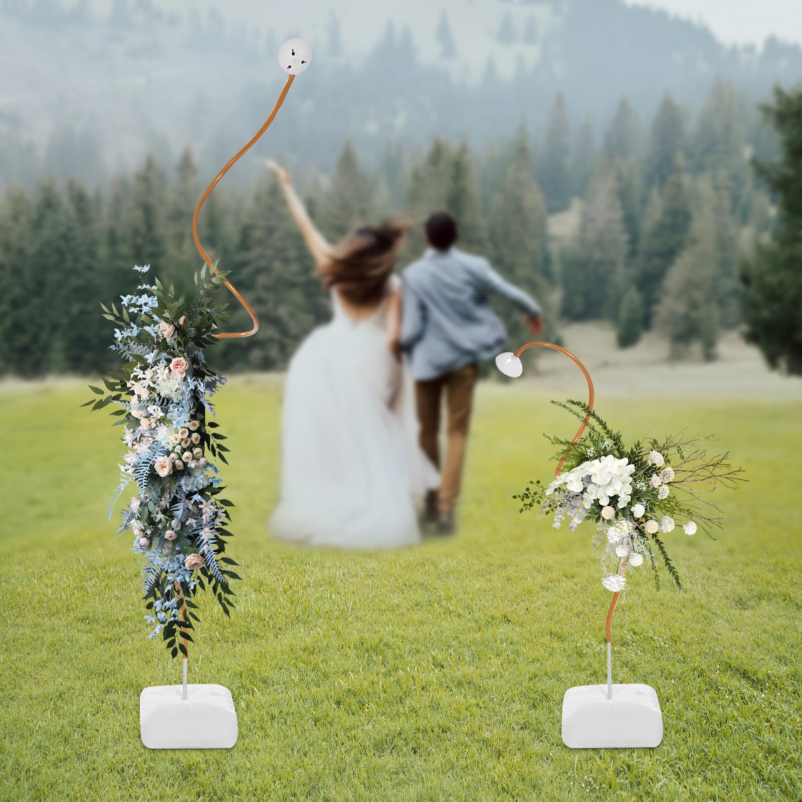 Kit arco per palloncini, 2,5 m + 1,5 m, supporto per palloncini dorato, per compleanno, matrimonio, laurea, anniversario