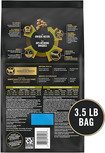 Miniatura 6 de Purina Pro Plan Weight Control - Alimento seco para gatos, fórmula de pollo y arroz, bolsa de 3.5 libras