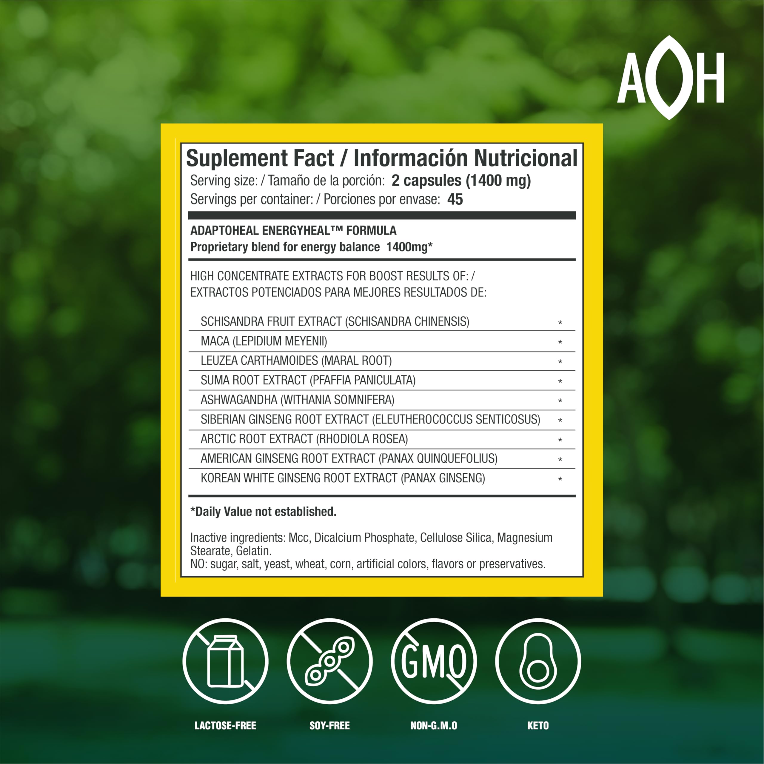 ADAPTOHEAL Energyheal Daily Energy Ashwagandha, Rhodiola (90 Caps) — Amazon image 2
