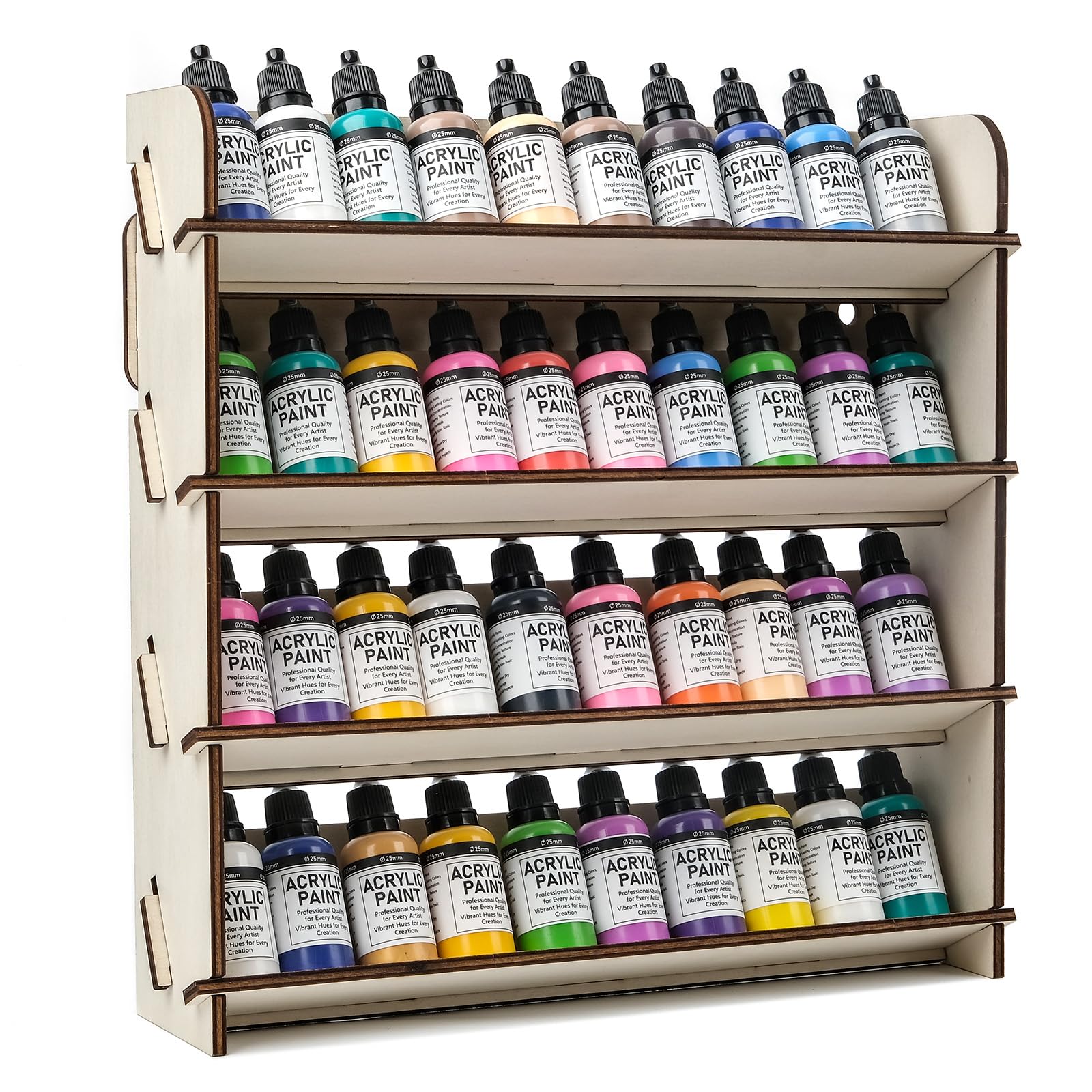 HOLDLEAF Wall Paint Rack for Tabletop Colours & Model Making Storage Shelf, Universal Colour Organiser Compatible with Citadel, Vallejo, Tamiya, Army Painter and Revell