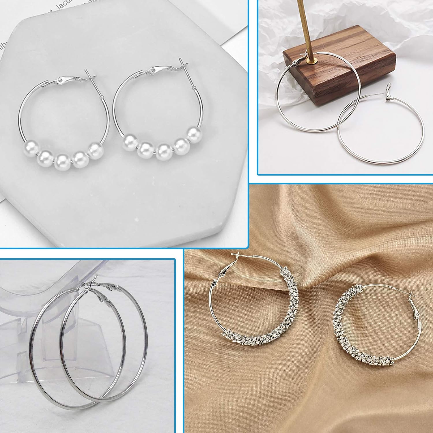 60Pcs Beading Hoop Earrings Finding Hypoallergenic Earrings Beading Hoop Open Circle Earring for Jewelry Making DIY Crafts Art Creation Women Gift Wedding Party Favor - Image 6