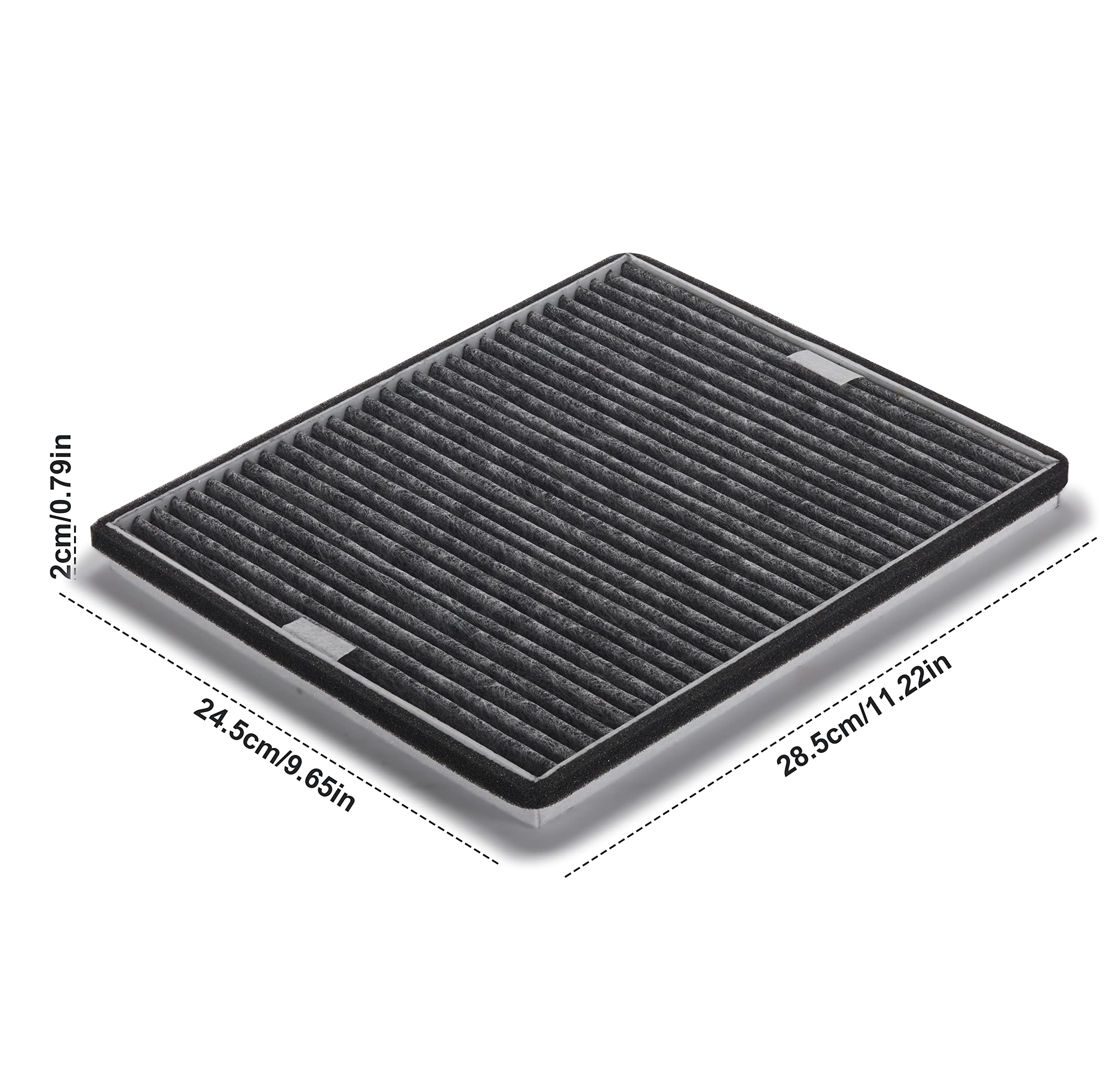 2x Filter kompatibel mit Miele Dunstabzugshauben DKF 12-P | Aktivkohlefilter Geruchsfilter mit Aktivkohle