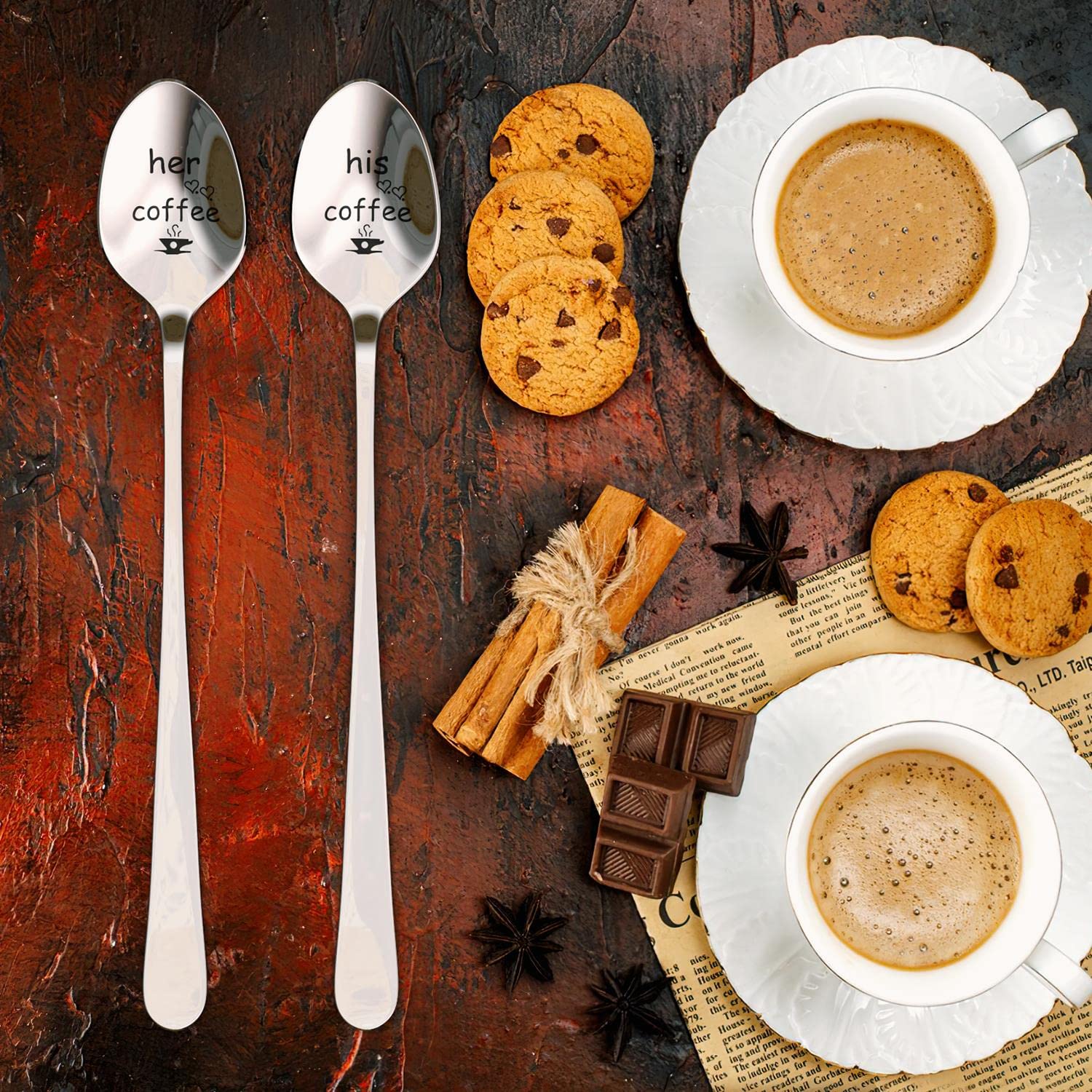 Lot De 2 Cuillères à Café Pour Elle Et Lui - Cadeau D