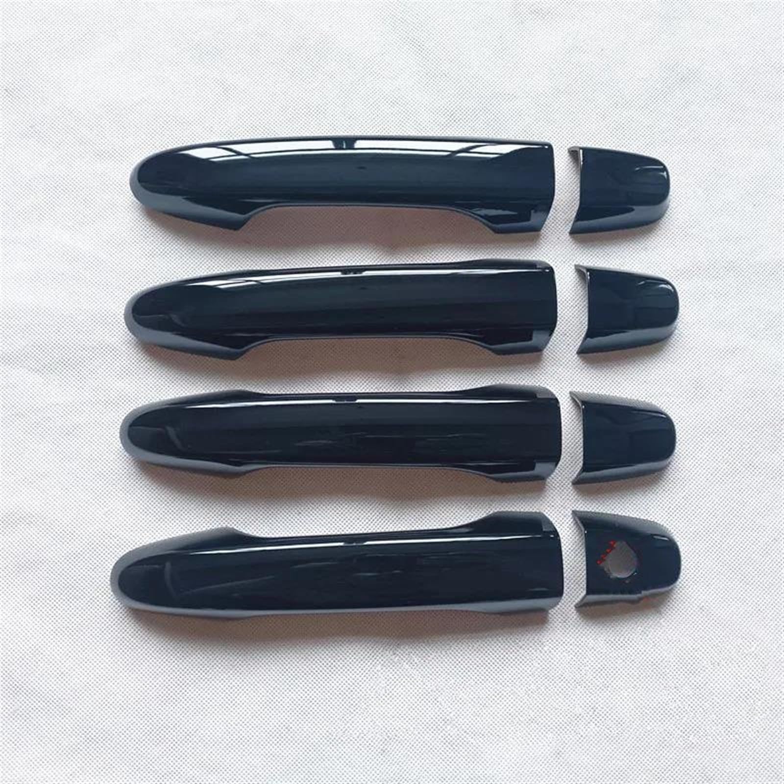 CSSPDM Glossy Black Chrome Car Door Handle Cover Trim Overlays Styling Accessories for Civic 9 9th 2012 2013 2014 2015(Black B)