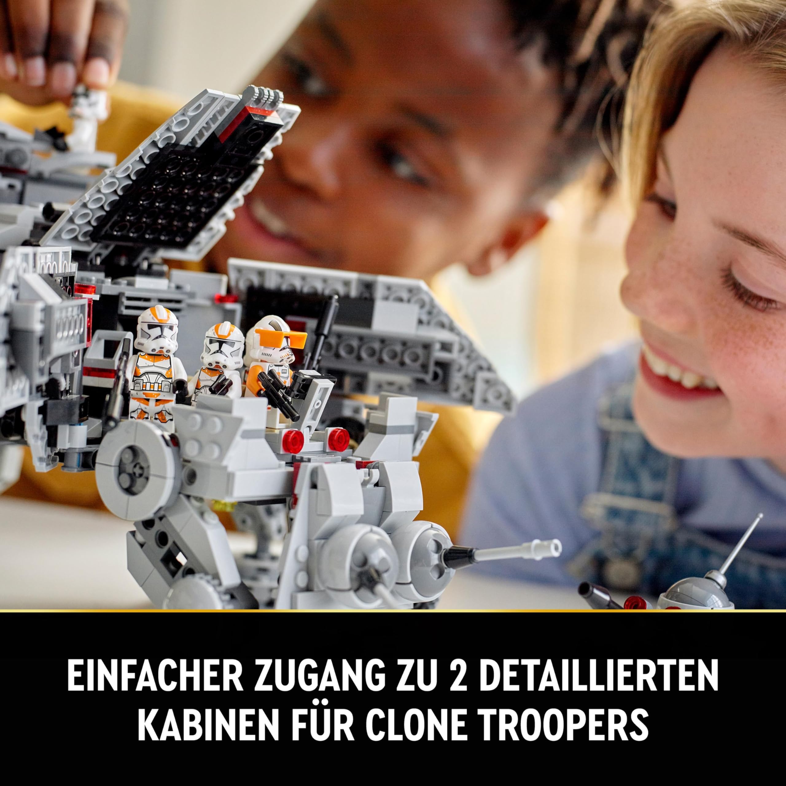 LEGO Star Wars 75337 AT-TE Walker Spielzeug mit 3 Mini-Figuren aus dem 212. Klon-Trupp, Zwergspinne und Battle Droid Figuren – Geschenk für Jungs ab 9 Jahren und Fans von Die Rache der Sith