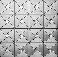 Vista 23 de DICOFUN 1 hoja de azulejos de cobre para despegar y pegar, azulejos de acero inoxidable para salpicaduras de metal para cocina, pegar en protector