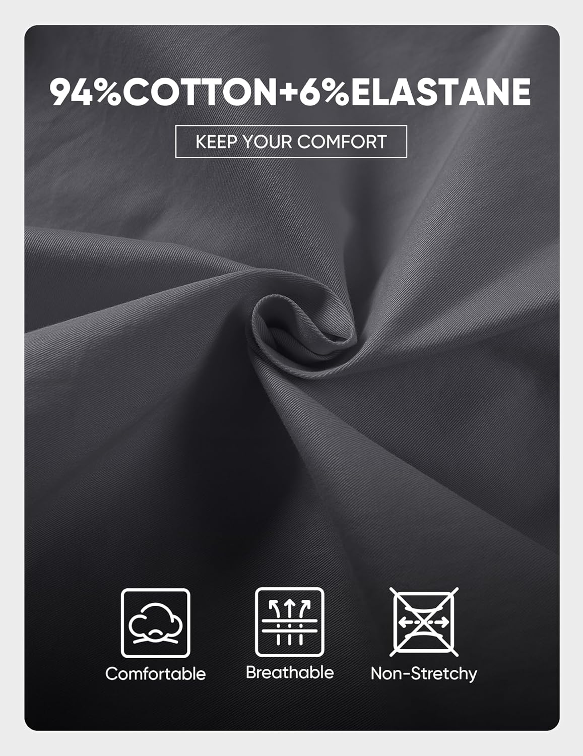 Dokotoo Men Mens Casual Cotton Shorts Drawstring Elastic Waist Summer Golf Pants Stretch Twill Beach Chino Shorts - Image 6