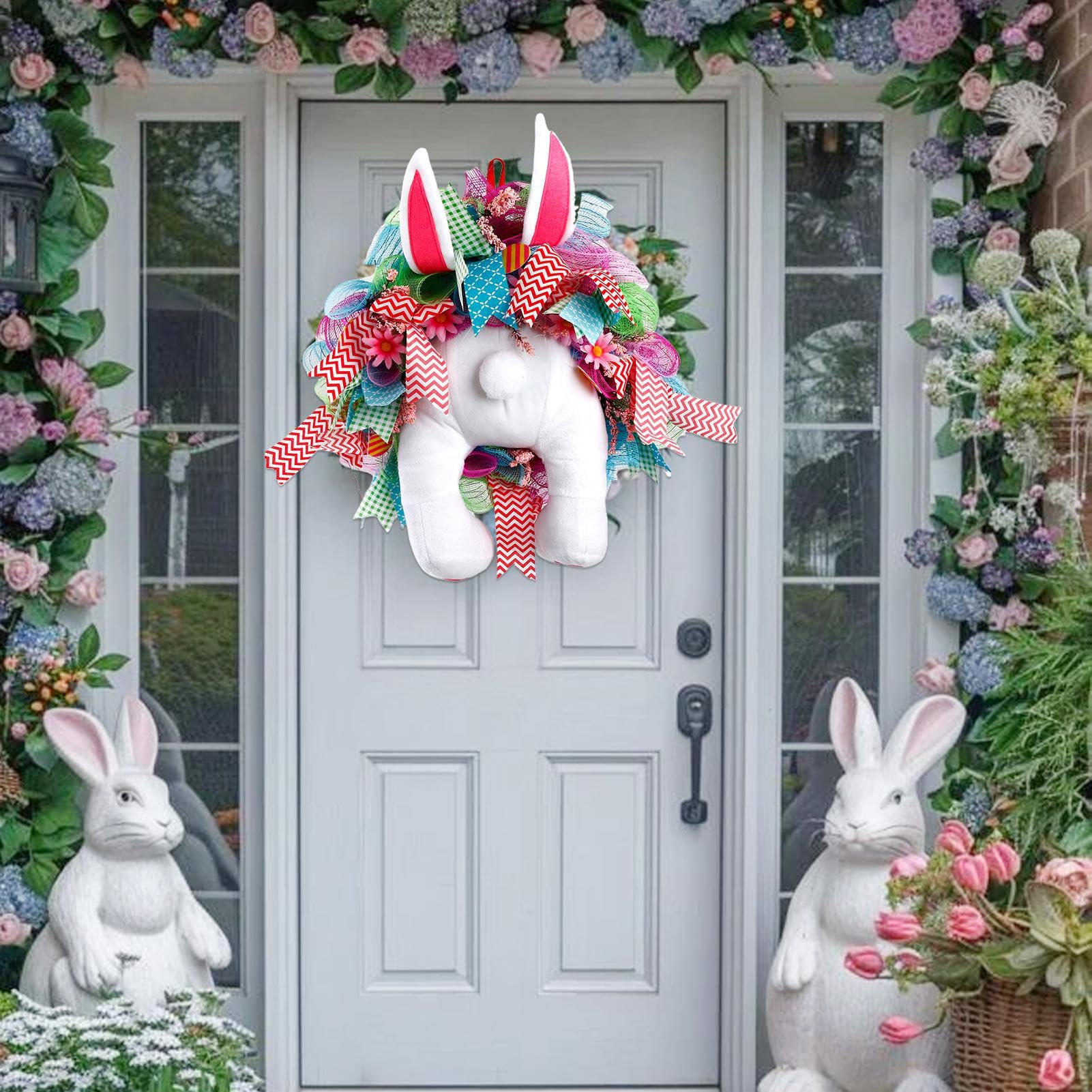 Wielkanocne Wianki Do Drzwi Wejściowych Sezonowe Girlandy i Dekoracje | Wianek Ozdoba Świąteczna Na Zewnątrz Na Biurko, Drzewo, Okno, Werandę, Ogród, Salon, Sypialnię, Imprezę,