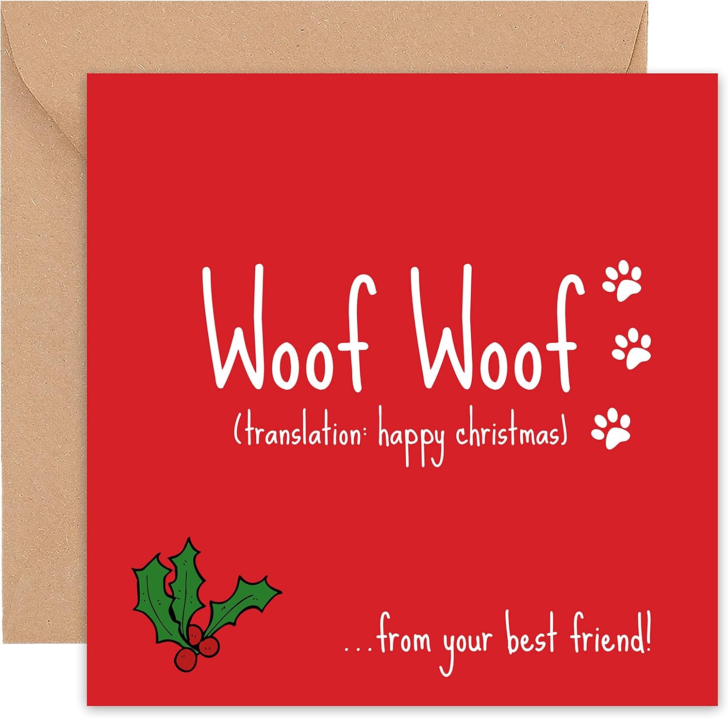 Felbridge Studio - Funny Dog Christmas Card - Xmas Cards for Husband