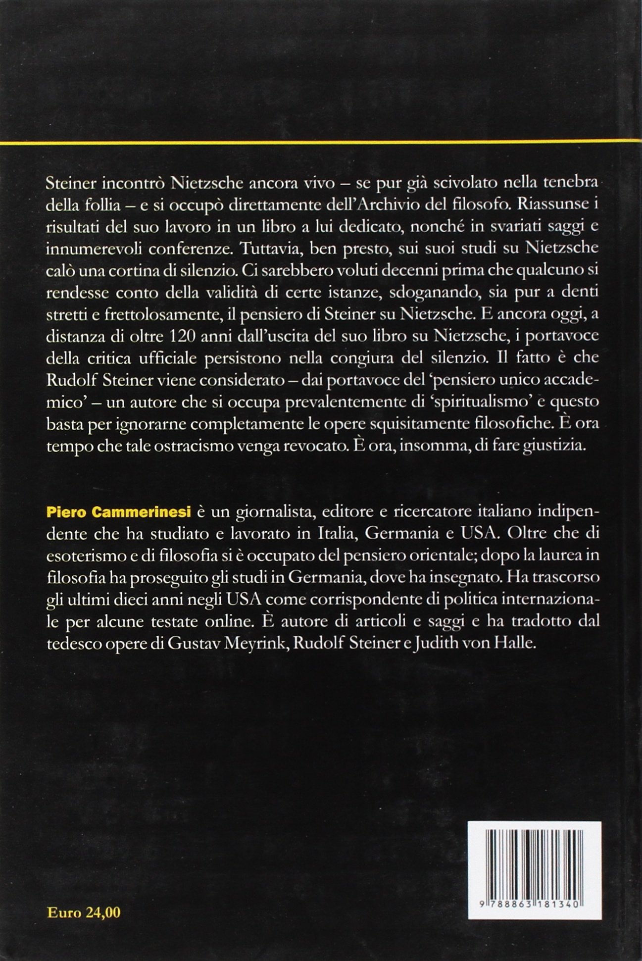 Storia di un incontro. Rudolf Steiner e Friedrich Nietzsche