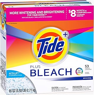 Ultra Plus Bleach Original Scent Powder Laundry Detergent, 53 Loads, 95 oz