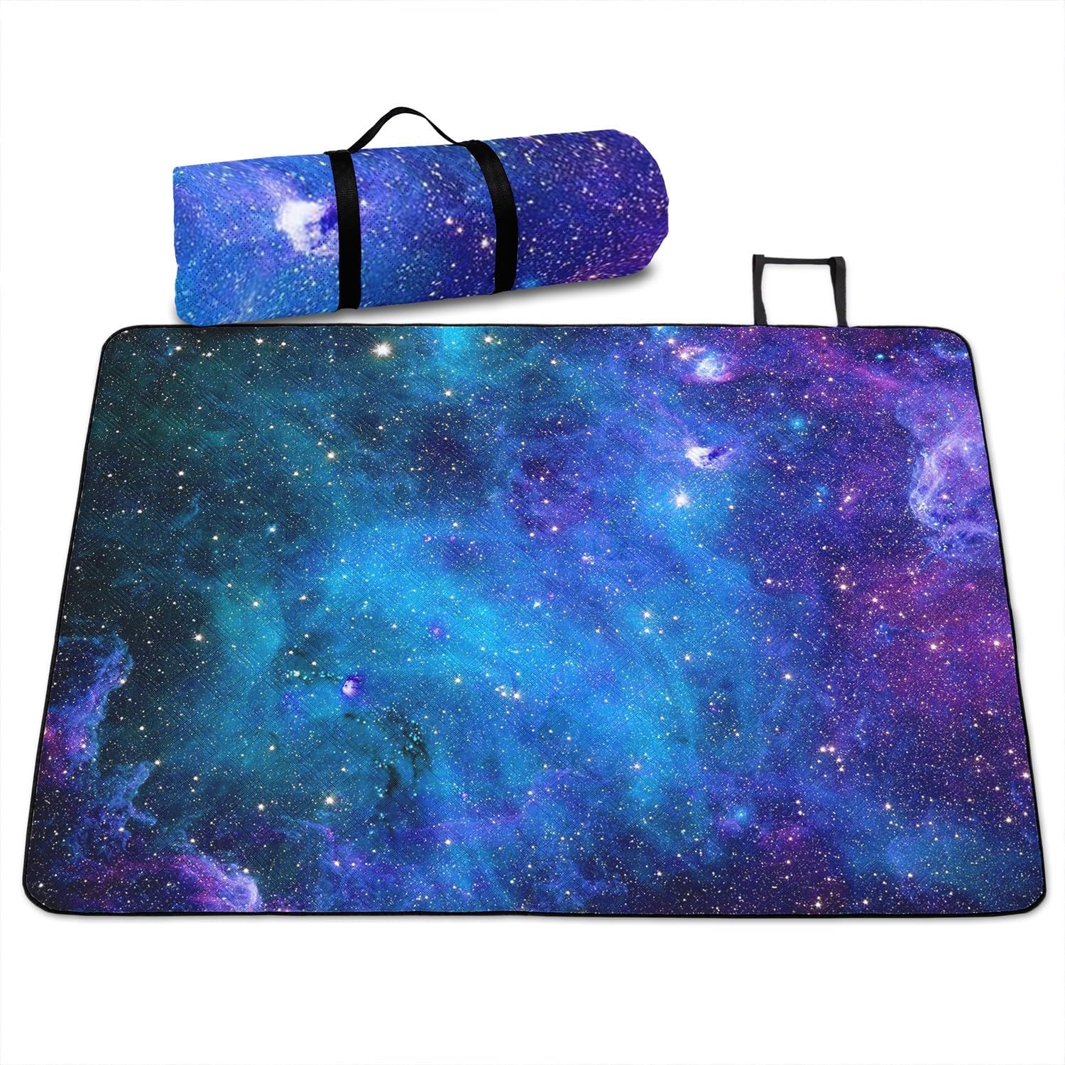 jejeloiu Galaxy Outer Space 60''x80'' Beach Blanket Sandproof Waterproof Starry Nebula Picnic Blankets Universe Galaxy Picnic Blankets Astronomy Astrology Outdoor Blanket