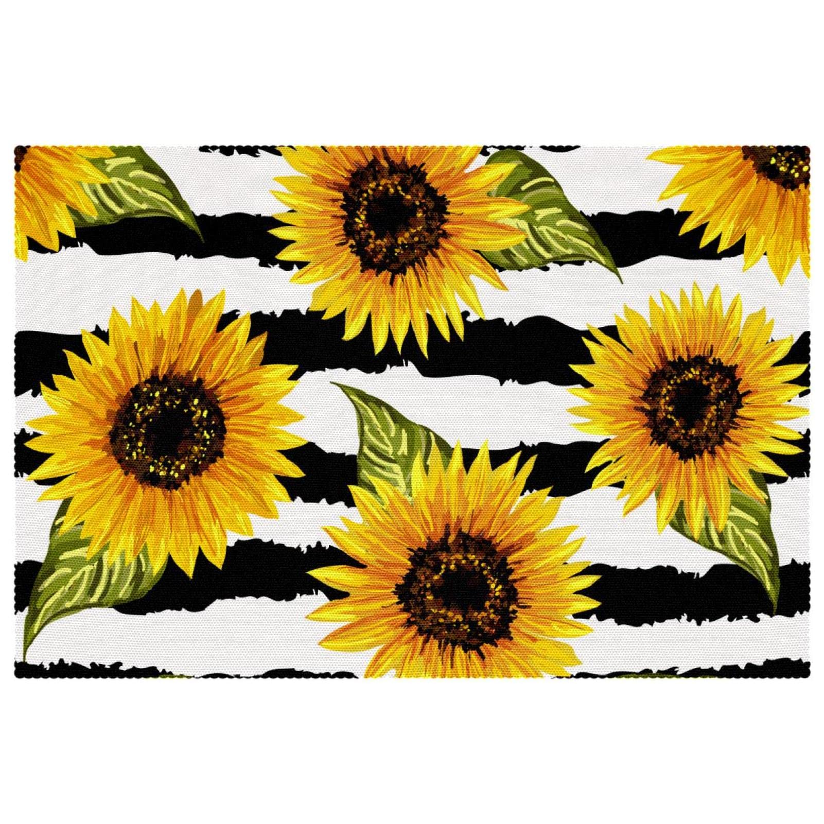 Set de table tournesol pour protéger les meubles des plats chauds et rayures de vaisselle