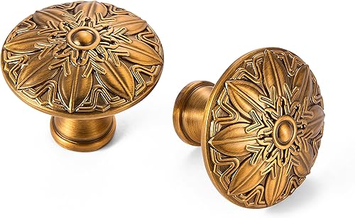 Miniatura 10 de Pomo redondo para cajón, paquete de 10 pomos de níquel cepillado, manijas de gabinete modernas para puerta de cocina, puerta de tocador de baño,