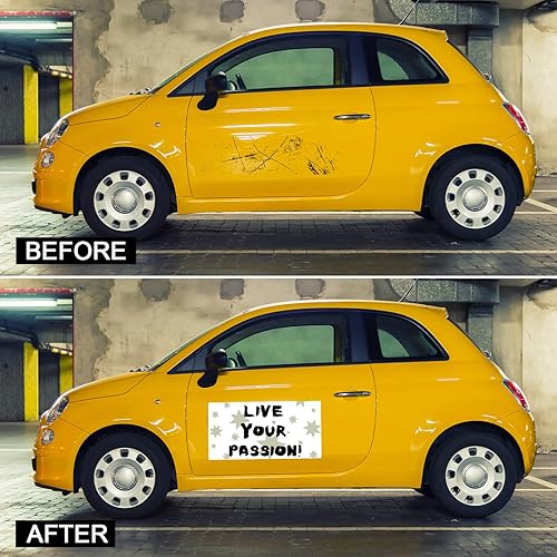 Miniatura 3 de Tallew 4 imanes de automóvil en blanco, 24 x 12 pulgadas, 18 x 12 pulgadas, letreros flexibles para puerta de automóvil para vehículos, esquinas