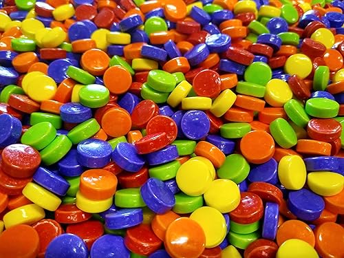 Miniatura 6 de Bocaditos de caramelo de cereza y frambuesa a granel de 2 libras de limón agrio a granel, sabor limón, naranja, azul y frambuesa, intensamente