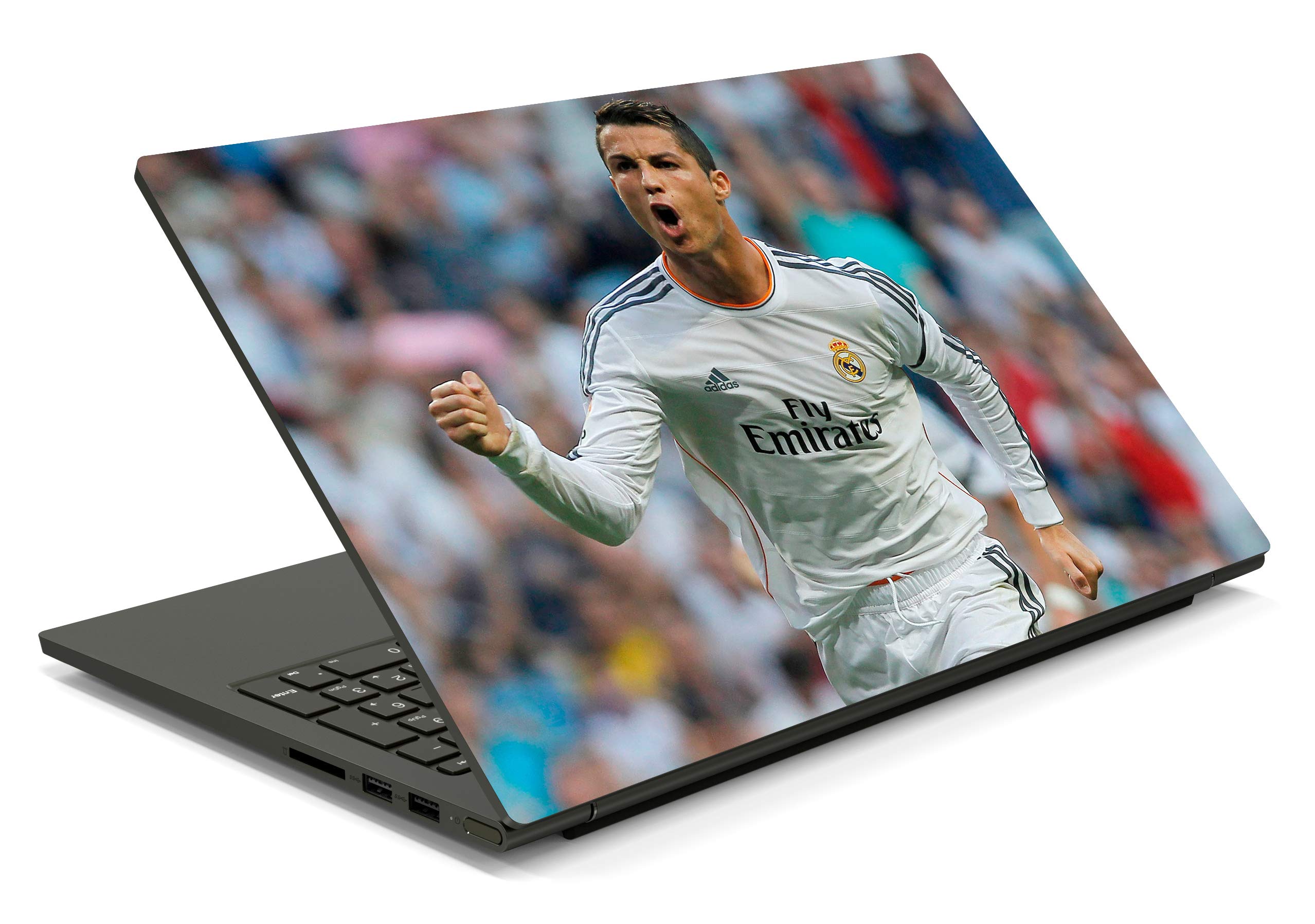 ISEE 360® Laptop Skin Cover Laminated Cristiano Ronaldo Stickers and Free Track pad Skin Girls Boys Kids Students Office Vinyl Printed Multicolored HD Quality Sticker 15.6 Inches (B08PKVPPP2) Amazon Price History, Amazon Price Tracker