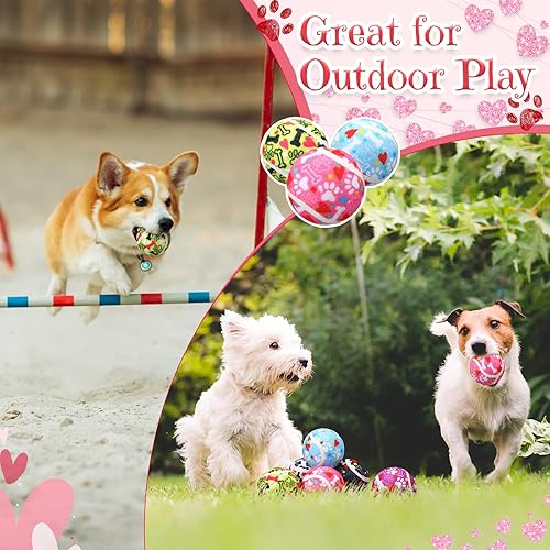 Miniatura 6 de 36 pelotas de tenis chirriantes para perros de 2.5 pulgadas interactivas para mascotas, pelota de juguetes para mascotas para perros pequeños,