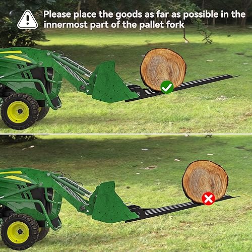 Miniatura 5 de YITAMOTOR Horquillas de Escombros con Abrazadera se Adaptan a Cubo de 48'', Horquillas de Palé de Conexión Rápida para Trabajo Pesado de 2500 lbs