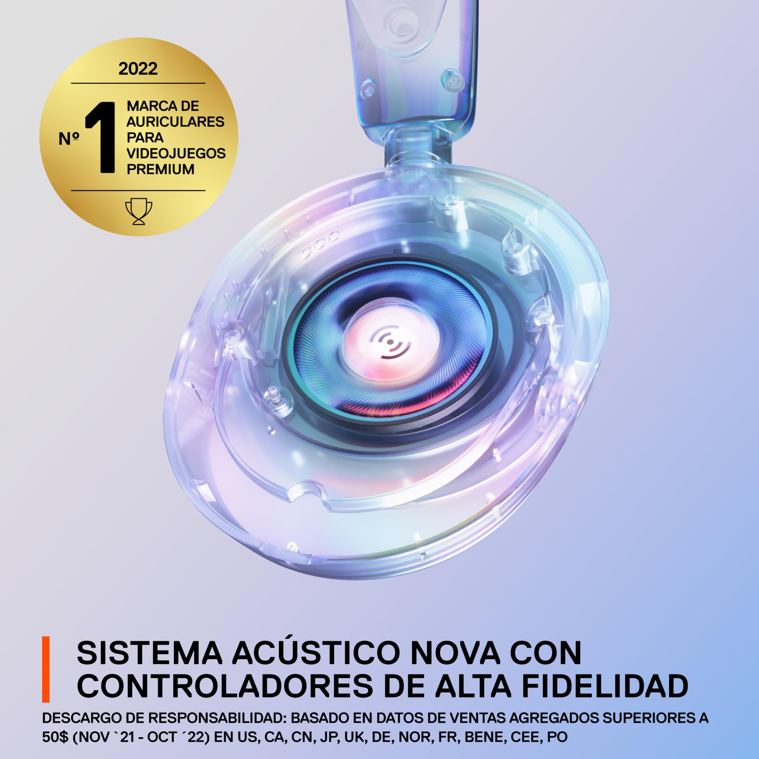 SteelSeries Arctis Nova 1 - Auriculares multisistema para juegos, controladores de alta fidelidad, audio espacial de 360°, diseño cómodo, duradero, ultraligero, micrófono con cancelación de ruido, PC,