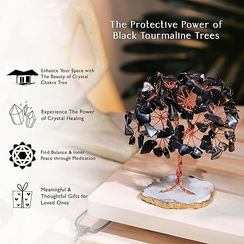 Miniatura 10 de PYOR Cristal de aventurina verde, árbol de cristal, regalos de cristal, árbol de piedras preciosas, cristales espirituales, decoración de energía