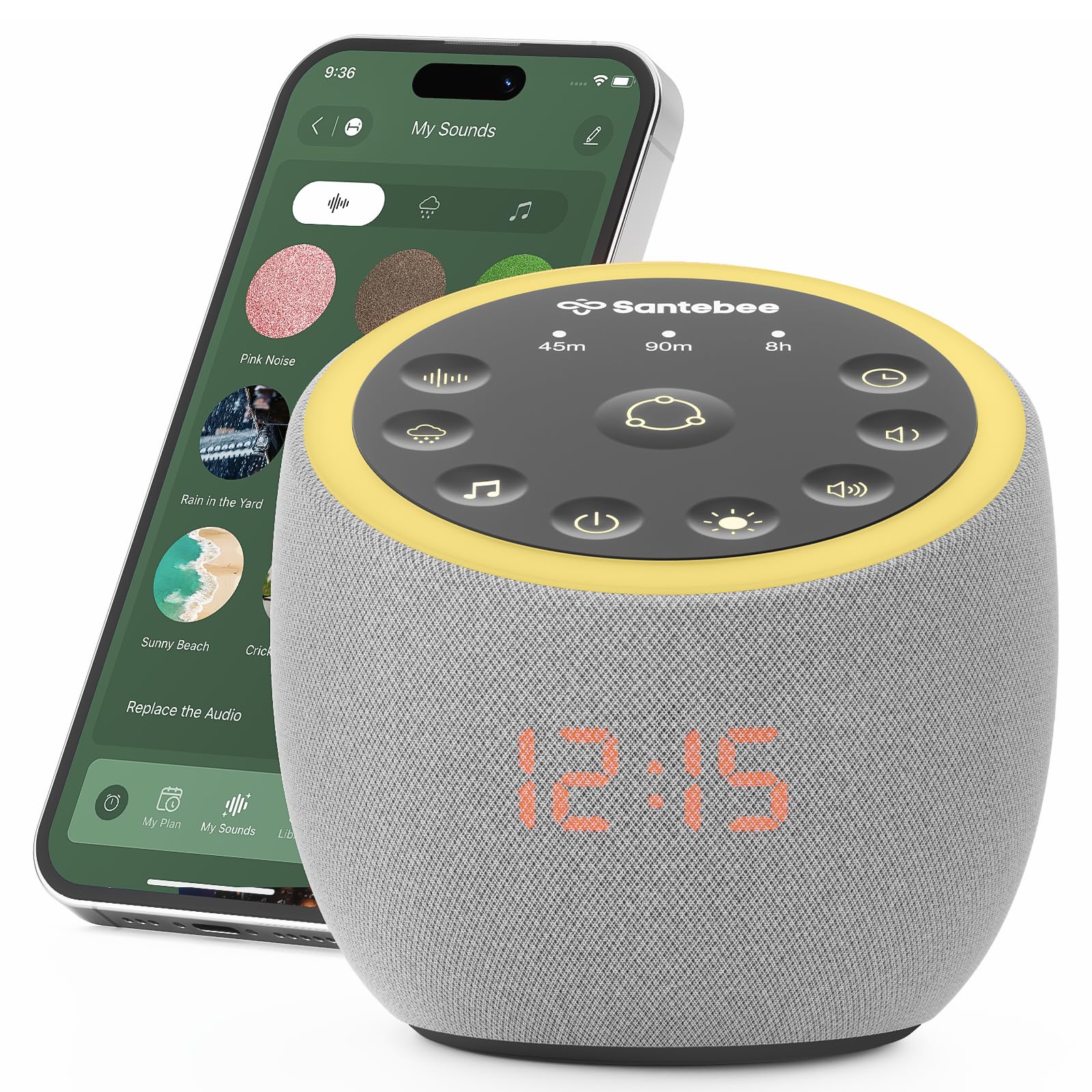 White Noise Soundmaschine für Sleep Smart mit 388 Sounds und 3