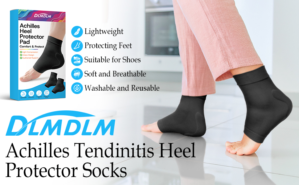 Amazon.com: DLMDLM Achilles Tendonitis Heel Protector Socks, One