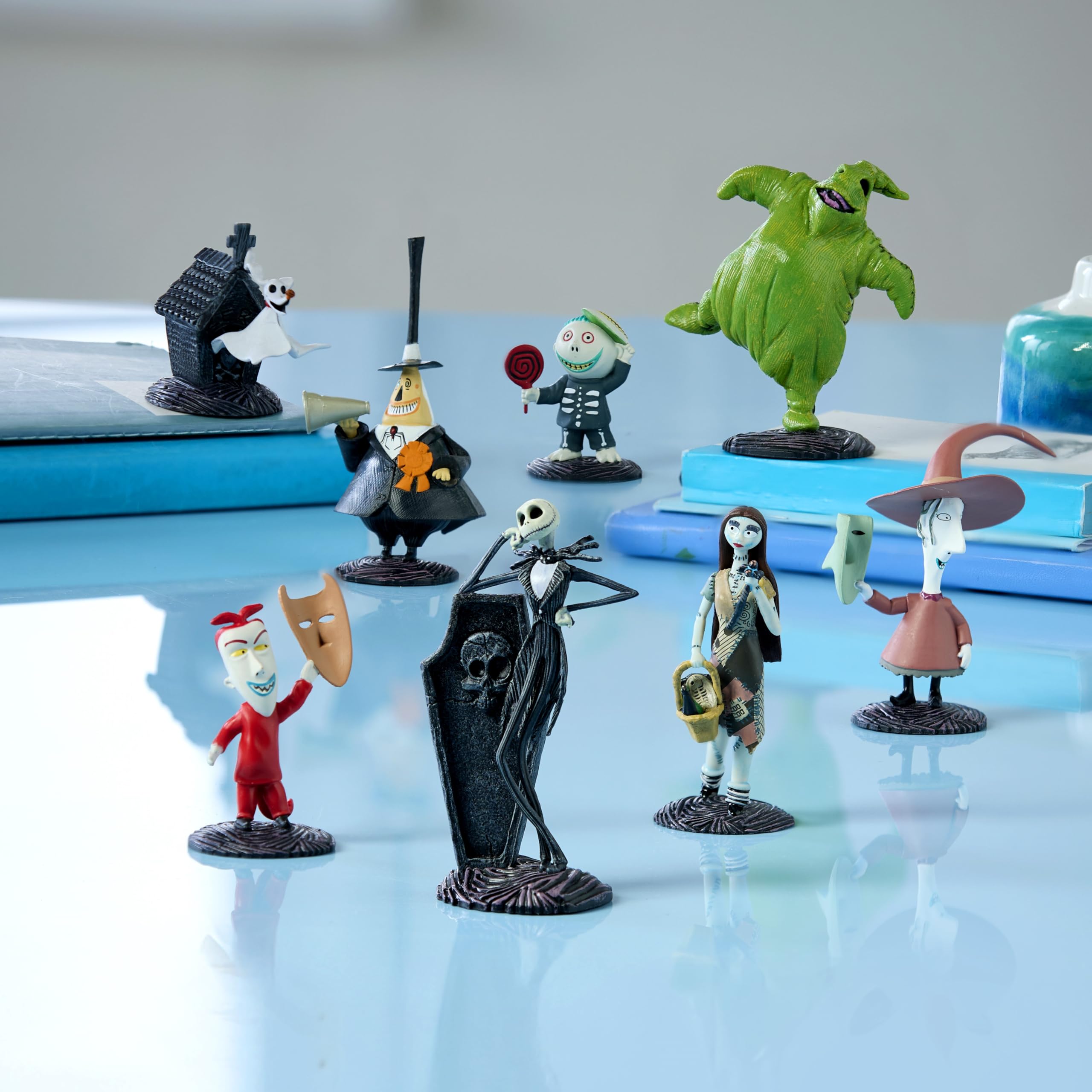 Disney Store Official Tim Burton's The Nightmare Before Christmas Toy Figure Set, 8 Toys including Jack Skellington, Sally - Image 2