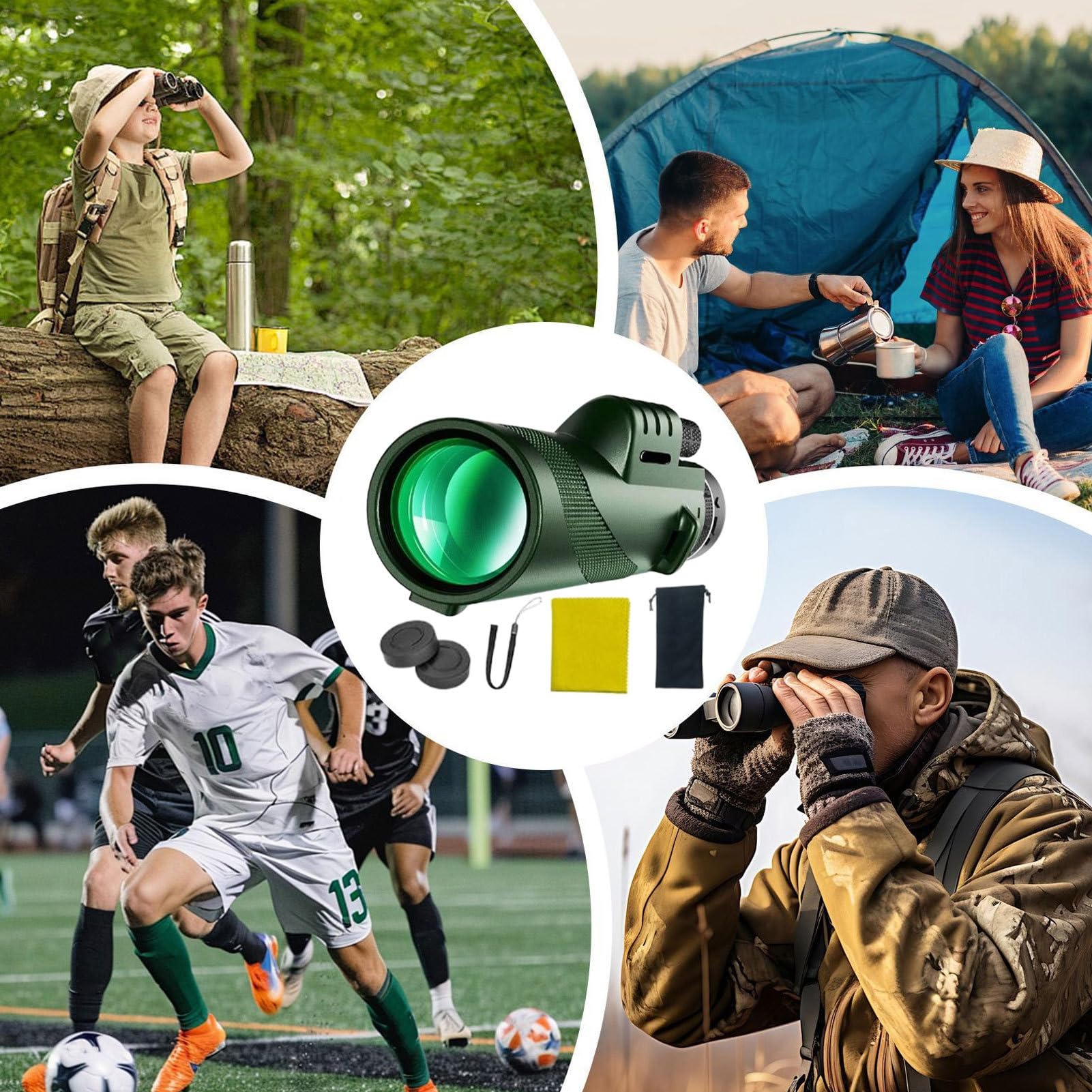Telescopen voor volwassenen Astronomie, monoculaire telescoop - Monoculaire telescoop voor smartphone,80x vergroting lichtgewicht voor vogel met sterrenkijkende astronomie jagen op kleine outdoor reiz