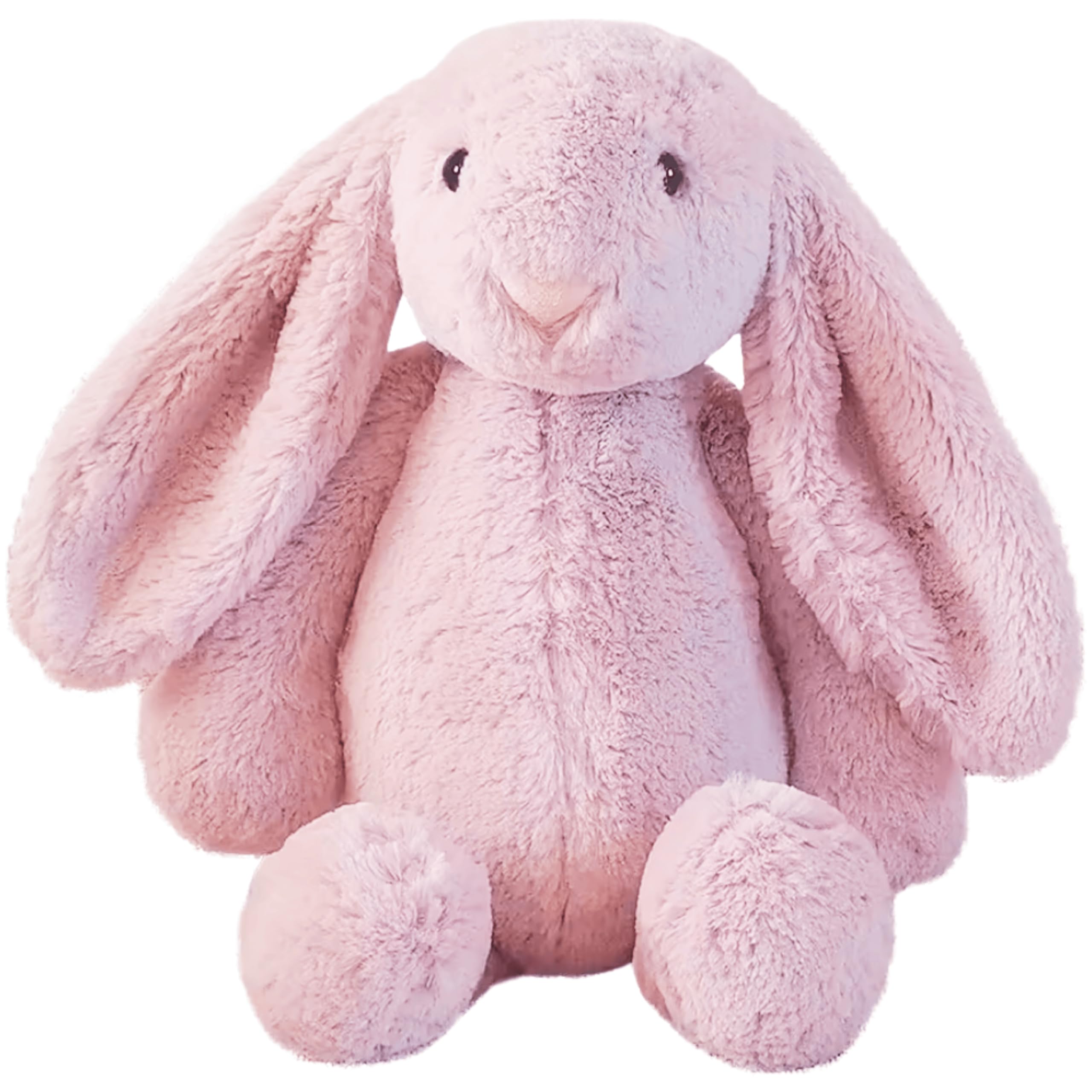 Pink Bunny Stuffed Animal - Medium 16" Adorable Rabbit Plush Toy Gift for Kids, Christmas
