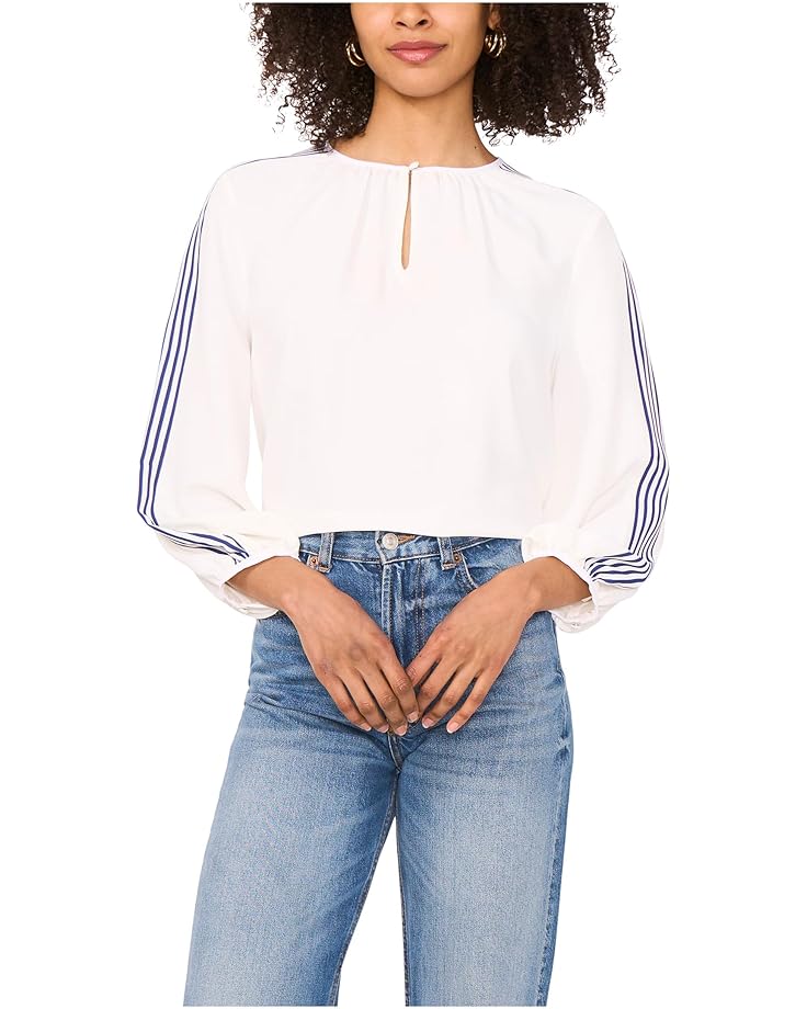 Vince Camuto Crew Neck Center Front Shirring - Main View