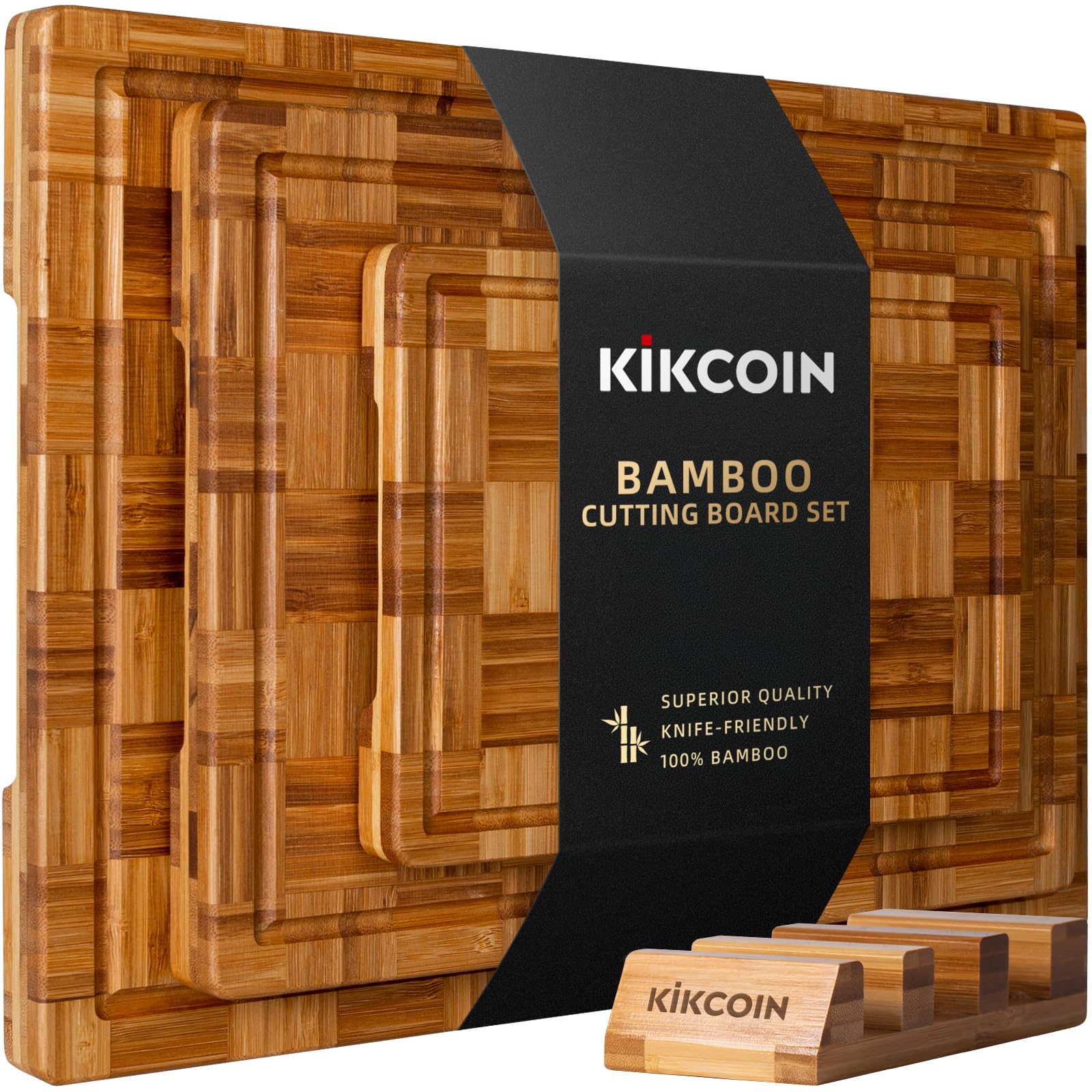 Photo 1 of Kikcoin Bamboo Cutting Board Set