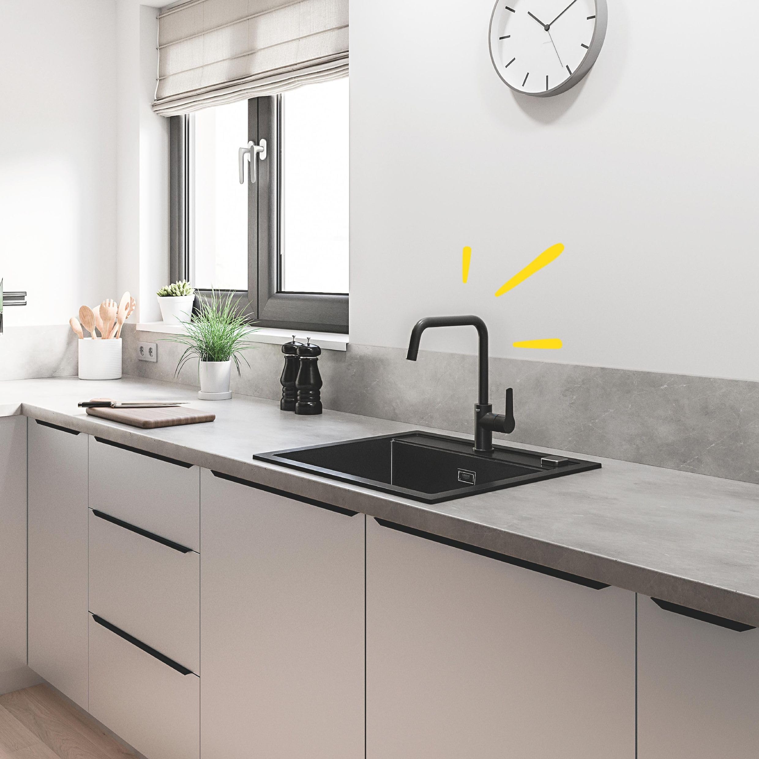 Grohe Start Bateria, Czarny, 310 mm