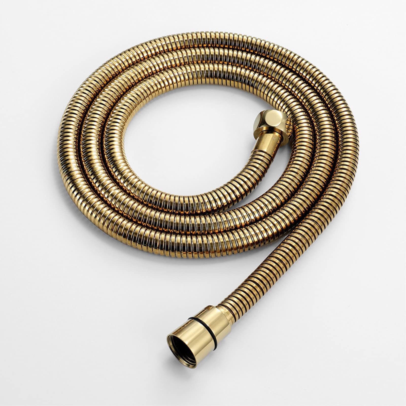 Tubo Flessibile per Doccia in Acciaio Inox, Flessibile docciaFlessibile Doccia da 2 m, Argentato, 1 m a Tenuta stagna e Antipiega,(Golden,1M)
