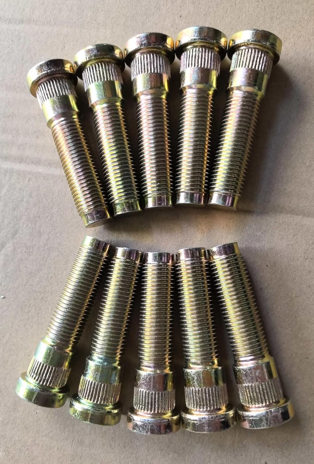 10PCS M14x1.50 Serrated Wheel Stud Bolts 610-638 15.8mm Knurl 59.5mm UHL Length Replacement for Jeep Gladiator 2020-2025, Jeep Wrangler 2018-2025 Front