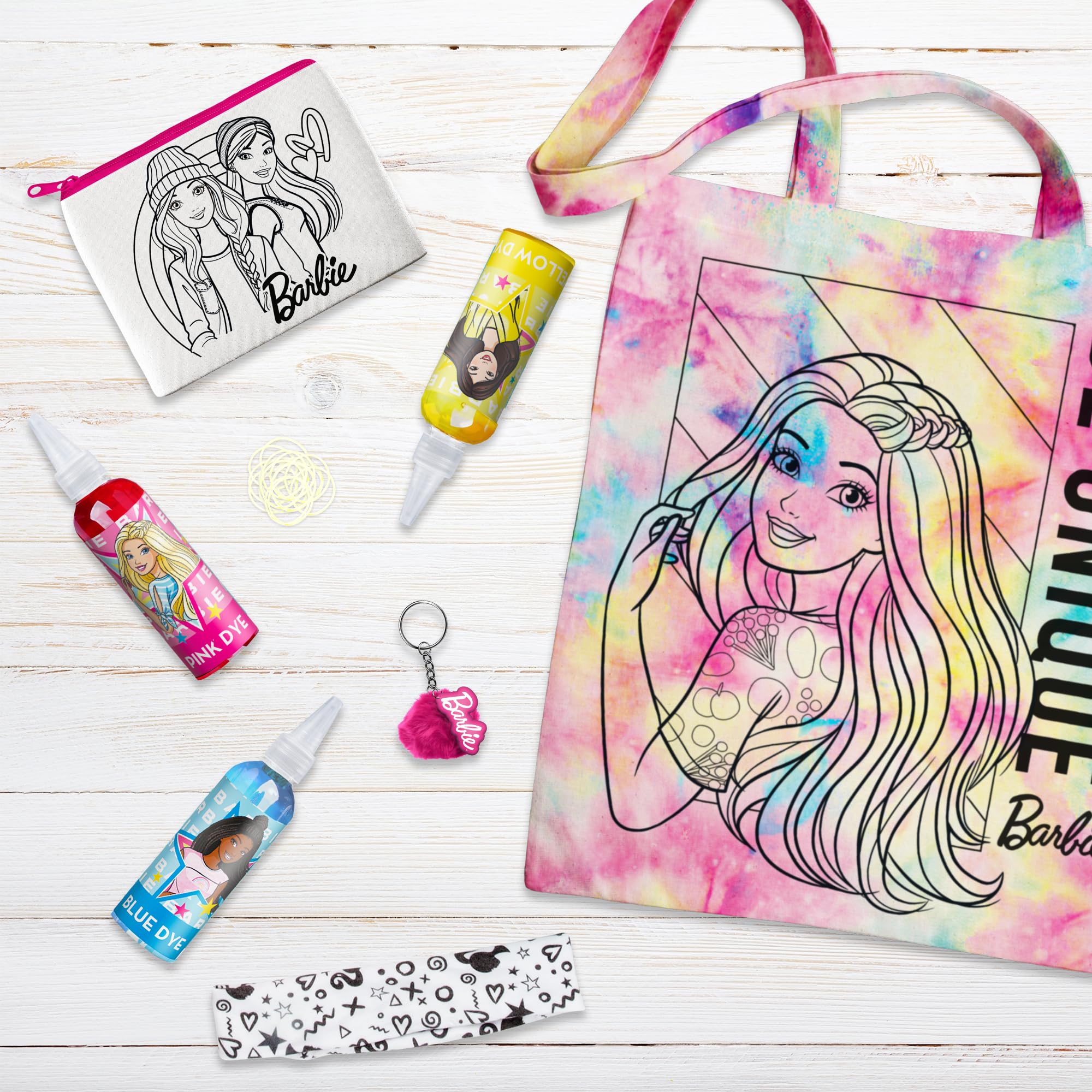 Abeec Barbie Tie Dye Kit with Tote Bag, Purse and Headband. Fashion Design Accessories, Fun Arts and Crafts, Educational Toys for Girls - Image 4