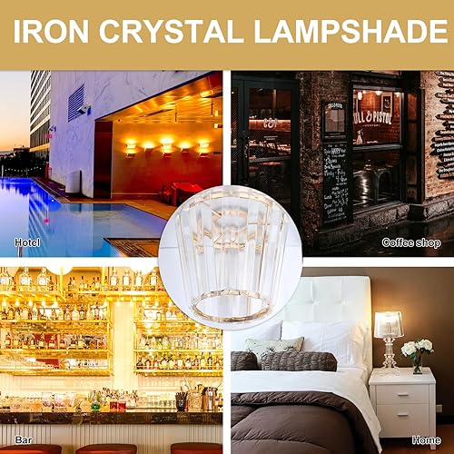 Miniatura 7 de Pantalla de cristal de decoración nórdica, pantalla de lámpara de cristal, pantalla de lámpara de pie, pantalla de lámpara de araña, decoración