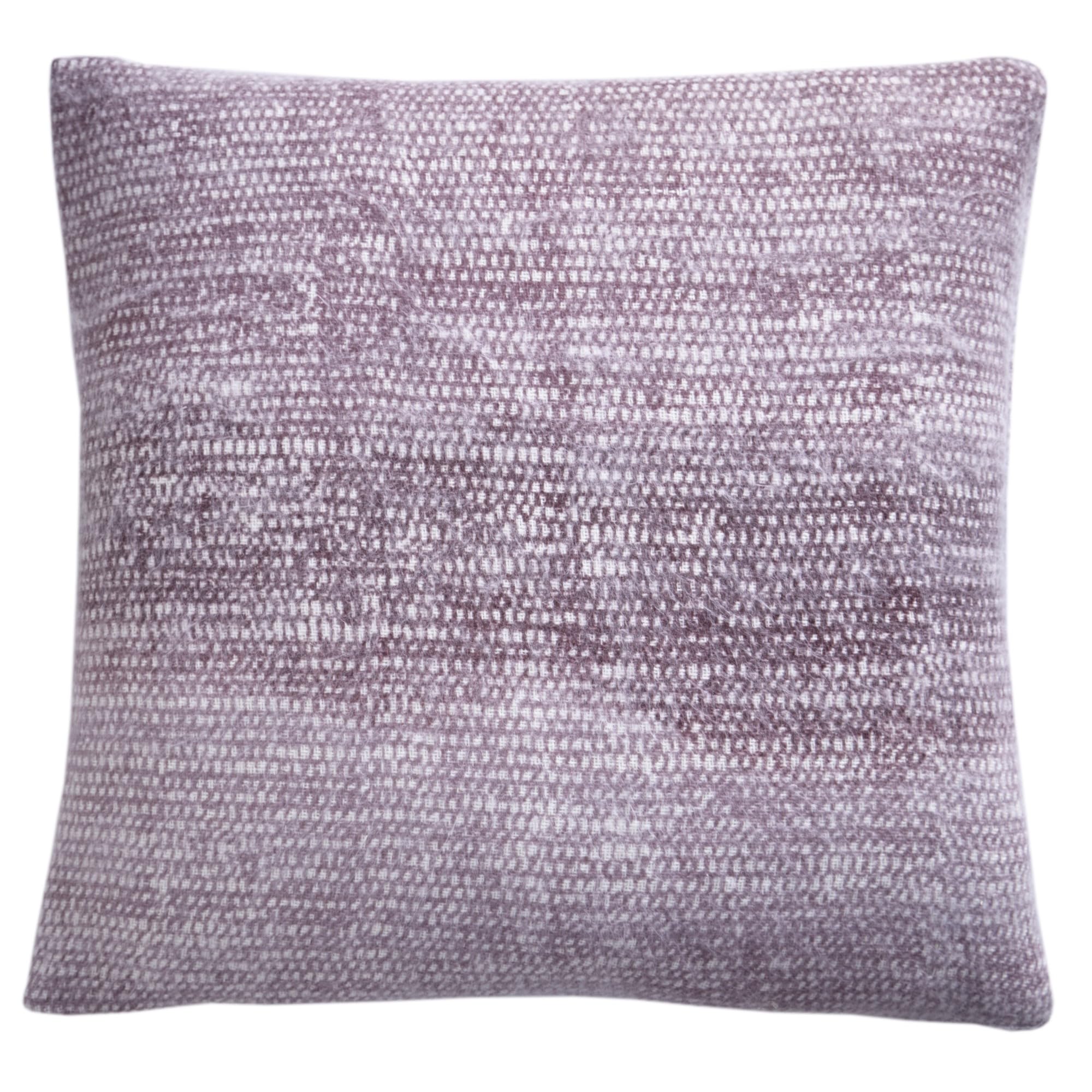 Drift Home - Mauve Gradient Cushion (43 x 43cm) - Sustainable Recycled Cotton - Filling/Padding Included - Textured Cushion with Mauve Dip Dyed Insert - Matching Throw Available