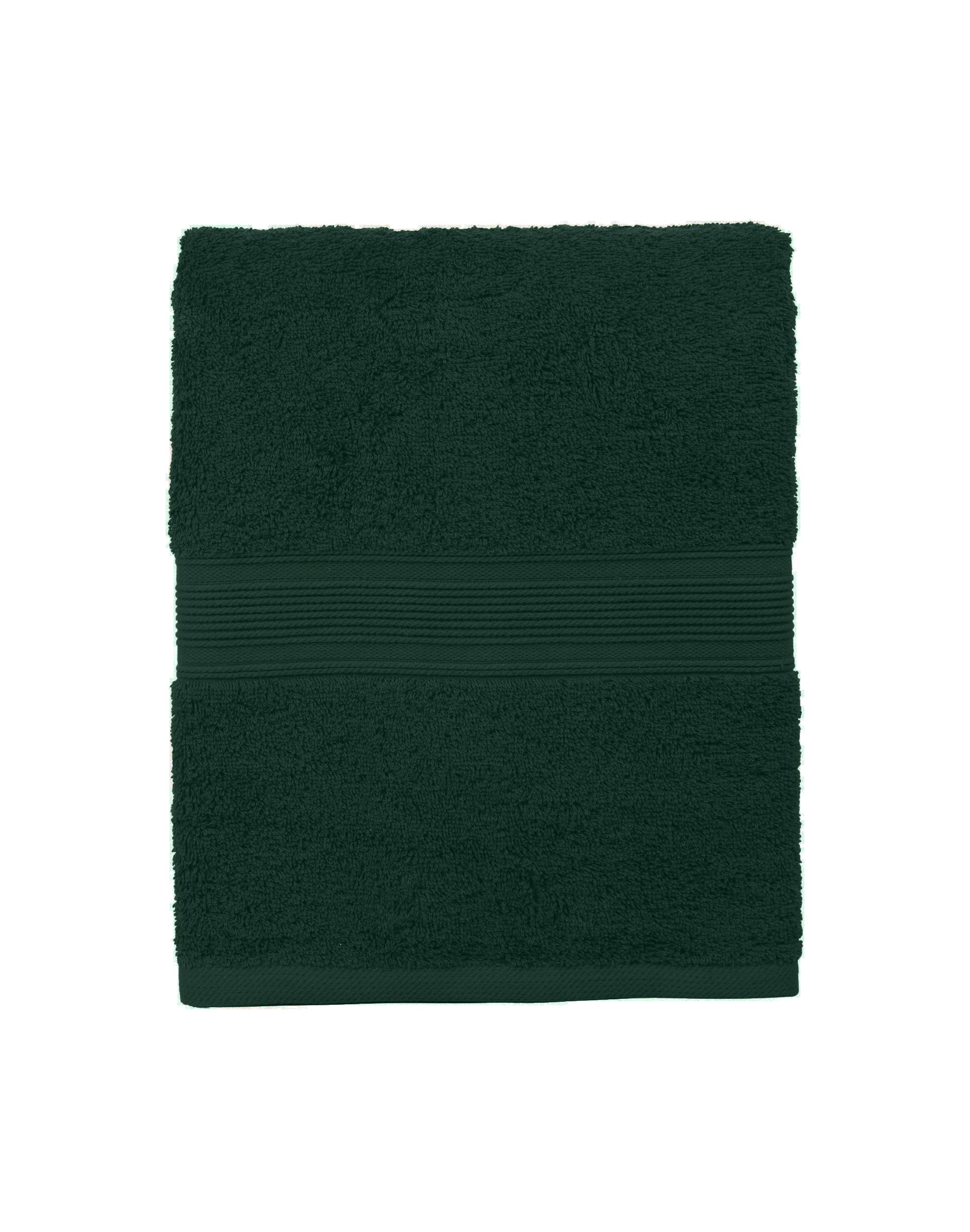 BaSaTex - Lot de 6 Serviettes pour invités - Serviettes avec Boucle de Suspension en Coton Doux de 30x50 cm - Serviettes pour Le Nettoyage des Mains certifiées Öko-Tex Standard 100 - Vert foncé