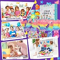 Vista 5 de 1000 piezas de paquete de juguetes para juguetear, recuerdos de fiesta a granel para niños, rellenos de calcetines, cofre de caja del tesoro, fiesta