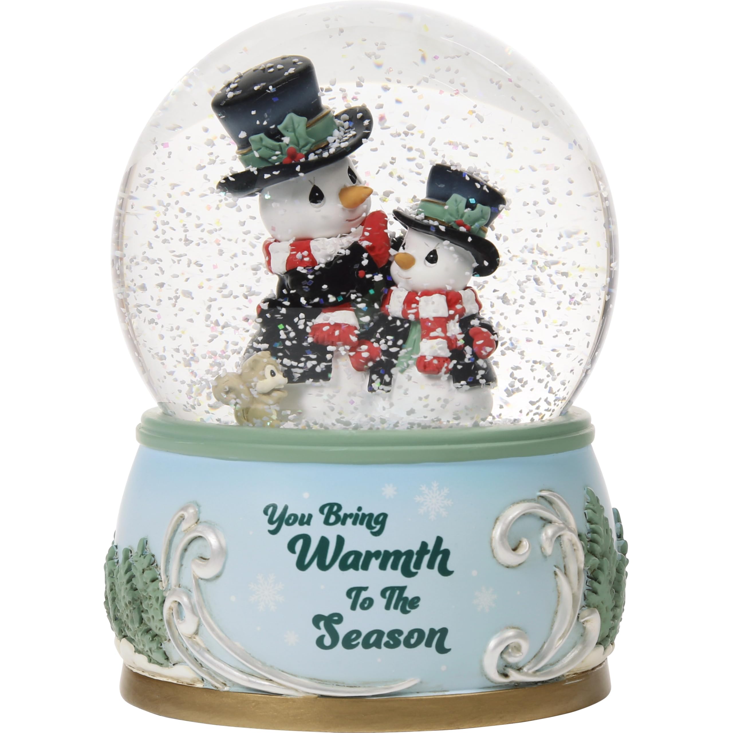 Precious Moments Annual Snow Globe 2024 | Musical Snowman Resin/Glass Snow Globe | Christmas Decor & Gifts