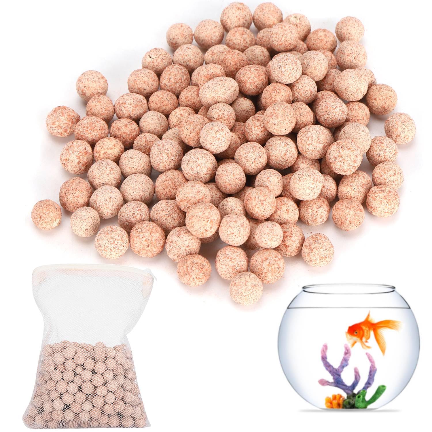 Balles biologiques pour aquarium Tissting régulant le pH et clarifiant l'eau