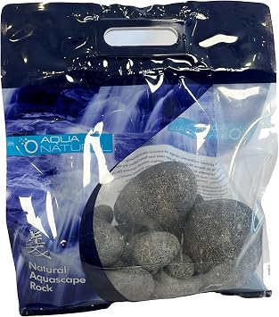 Aqua Natural Rock, Smooth Lava, 14lb | For Aquascaping, Aquariums, Terrariums, Vivariums