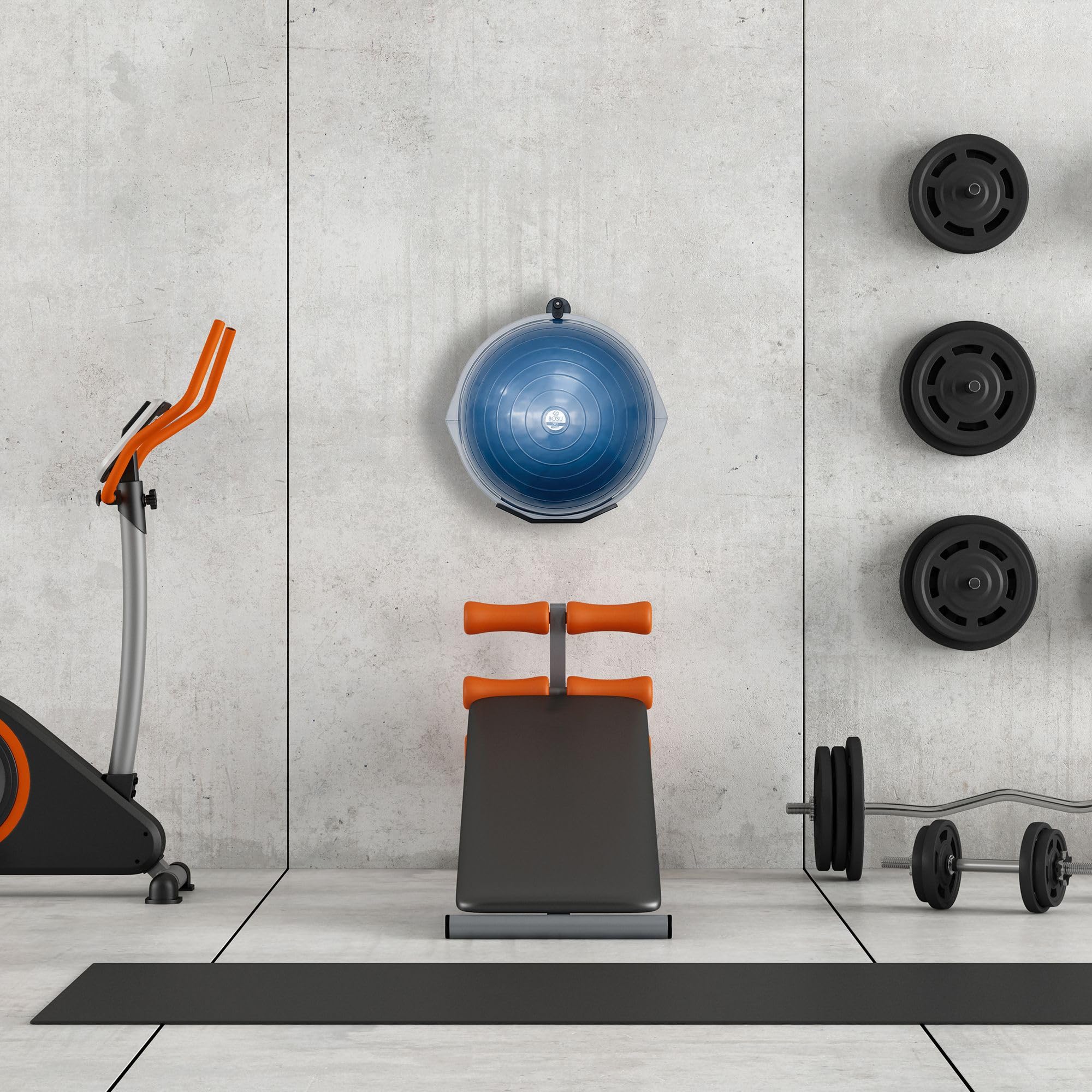 BOSU Single Wall Mount Soporte de Almacenamiento, Unisex, Negro