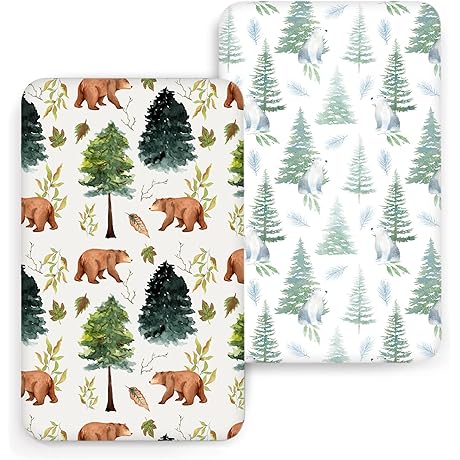 ACRABROS Crib Sheets for Girls & Boys: Ultra-Soft Stretchy Baby Fitted Sheet Set