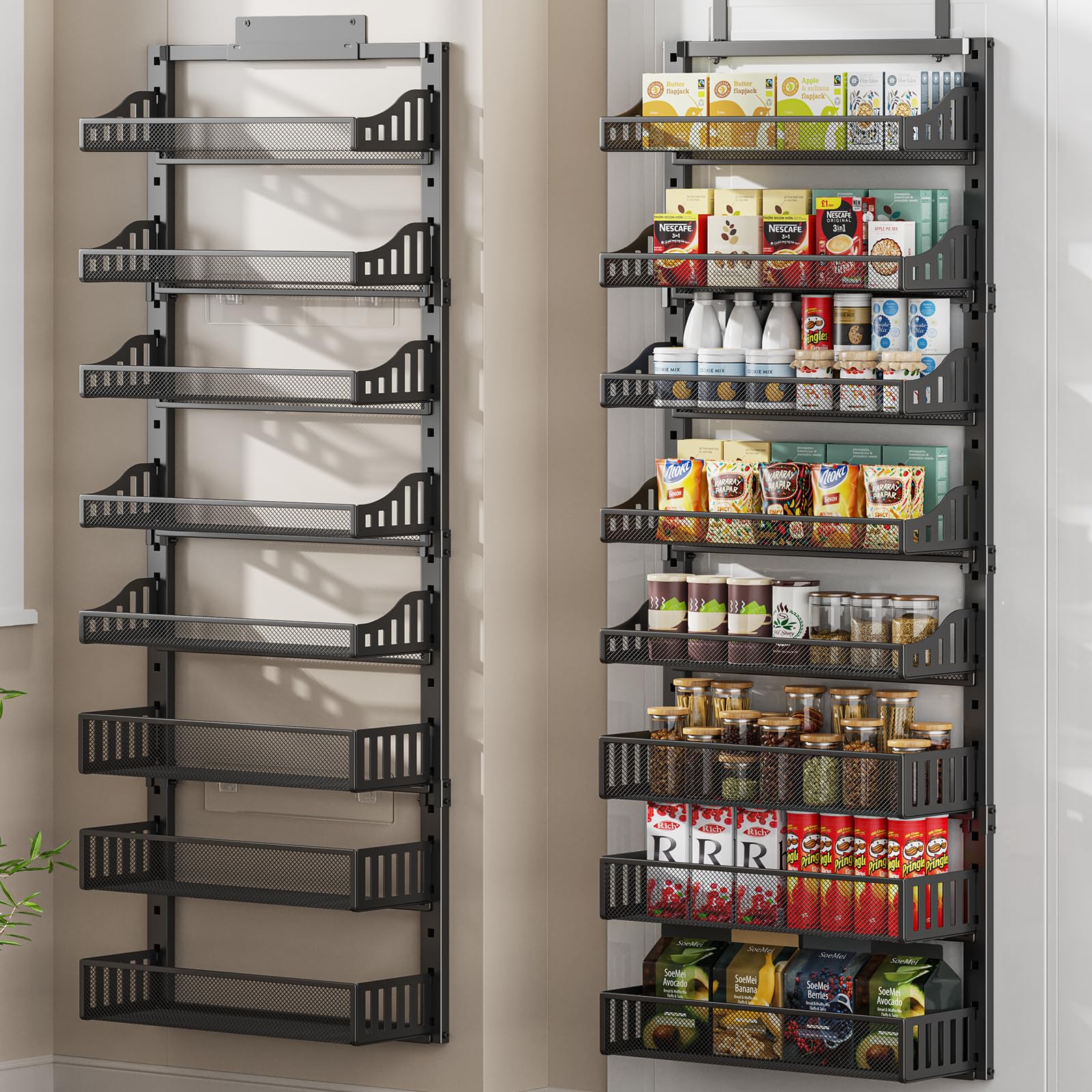 POKIPO 8-Tier Over the Door Pantry Organizer